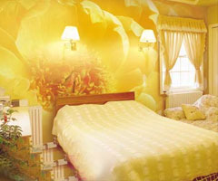 精美床头壁纸 打造东南亚美感卧室