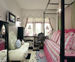可爱风格的韩国家居现代卧室装修图片