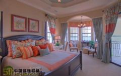一栋地中海风格豪宅的唯美风景现代卧室装修图片