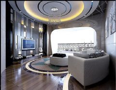 顶级豪华别墅空间设计效果图现代客厅装修图片
