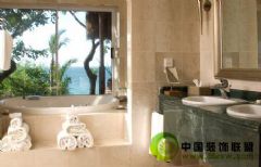 浴室壁纸效果欧式风格卫生间装修图片
