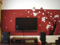 赏析2011年最新潮的电视背景墙混搭客厅装修图片