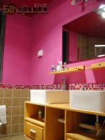 绚丽的粉紫色婚房 - 卫生间现代风格卫生间装修图片