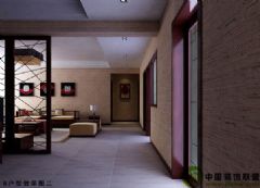 二居室现代风格客厅装饰现代卧室装修图片