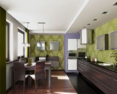 大气的厨房设计效果图田园风格厨房装修图片