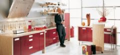 红色系厨房设计欣赏欧式厨房装修图片