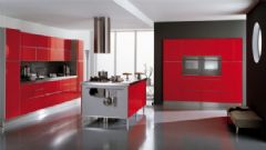 红色系厨房设计欣赏简约厨房装修图片
