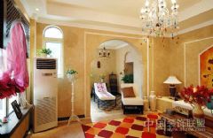 摩洛哥样板房 具有浓郁色彩的民族风地中海风格客厅装修图片
