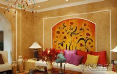 摩洛哥样板房 具有浓郁色彩的民族风地中海客厅装修图片