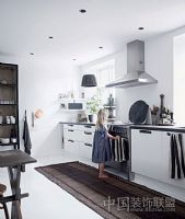 白色纯洁 水晶宫别墅设计风格现代厨房装修图片
