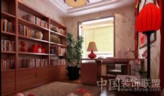 中式古典婚房 不粉嫩不奢华中式书房装修图片