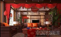 中式古典婚房 不粉嫩不奢华中式客厅装修图片