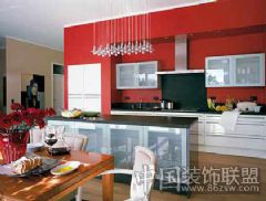 红色激情 装修幸福温馨家居现代厨房装修图片