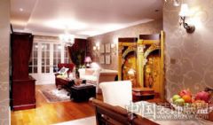 全实木家具 舒适华丽欧式客厅装修图片