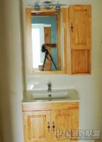 三好男人打造的蓝色小木屋古典卫生间装修图片