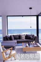 纯洁无暇的海边家居风景现代客厅装修图片