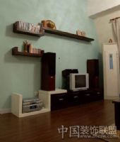 褐色调复式家居中式客厅装修图片