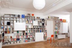 别有风味的国外创意家居书柜现代书房装修图片