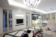 清晰白色现代简欧风格欧式客厅装修图片