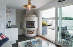 瑞典清新优雅湖滨别墅现代客厅装修图片
