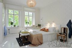 北欧简约风格  让家充满阳光现代卧室装修图片