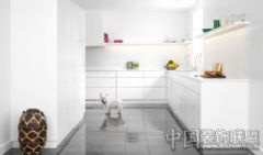 时尚纯白家居厨房设计现代风格过道装修图片