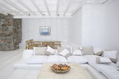 希腊别墅设计 洁白如雪的画面欧式客厅装修图片