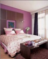 紫色熏衣草的浪漫家居现代卧室装修图片
