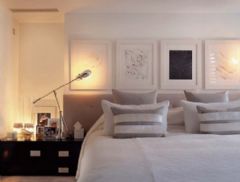 黑白经典打造联排别墅风格现代卧室装修图片