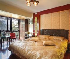 中式风情与欧式古典的完美交融混搭卧室装修图片