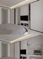 纯粹且静谧的165㎡小公寓简约卧室装修图片