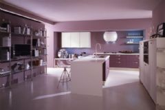 紫色温馨唯美家居设计现代厨房装修图片