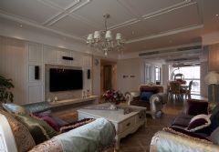 青岛146㎡欧式古典奢华欧式客厅装修图片