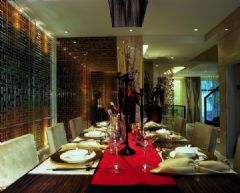 夜上海的富贵与浮华 圣莫丽斯样板间古典餐厅装修图片