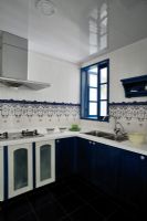 地中海深蓝的憧憬欧式厨房装修图片