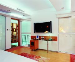 都市中时尚前卫的生活空间现代卧室装修图片