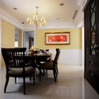 112平米美式古典三居室美式餐厅装修图片
