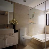 112平米美式古典三居室美式卫生间装修图片