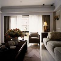112平米美式古典三居室美式风格客厅装修图片