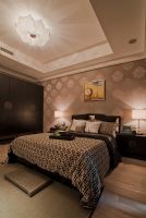 新中式范别墅样板房中式卧室装修图片