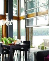湖畔林中别墅 享受自然风光现代餐厅装修图片