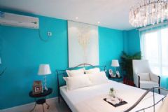 宁静与雅致的蓝色世界地中海卧室装修图片