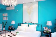 宁静与雅致的蓝色世界地中海卧室装修图片