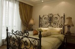 上海华府复式古典奢华样板间欧式卧室装修图片