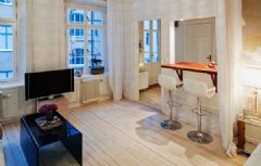 瑞典39平米的超小户型公寓现代客厅装修图片