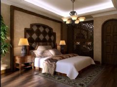 金色湖岸b1型联排别墅欧式卧室装修图片