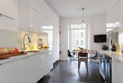 瑞典简约迷人的公寓简约厨房装修图片