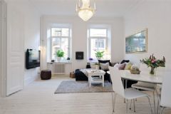 瑞典简约迷人的公寓简约客厅装修图片