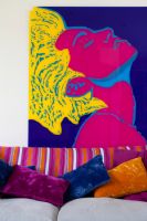色彩缤纷的外国公寓混搭客厅装修图片