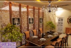 保利罗兰香谷欧式餐厅装修图片